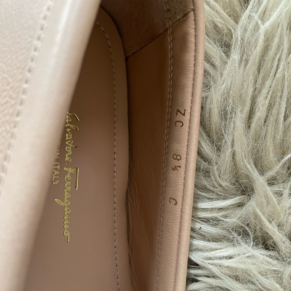 Salvatore Ferragamo Rhinestone Leather Driving Loafers Moccasins Amaretti Blush - Picture 5 of 13